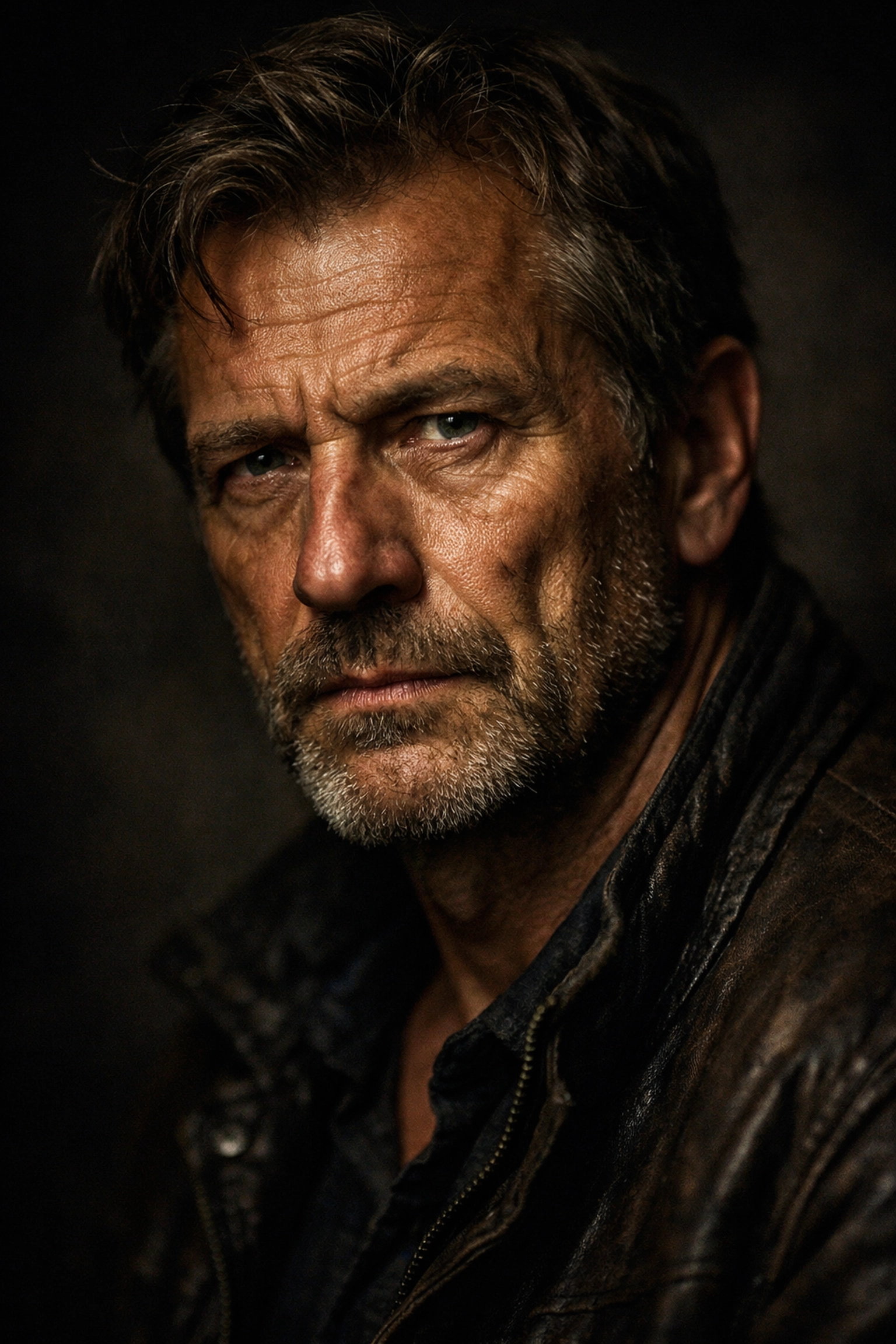 Cinematic portrait using side lighting and Rembrandt techniques to master natural light.