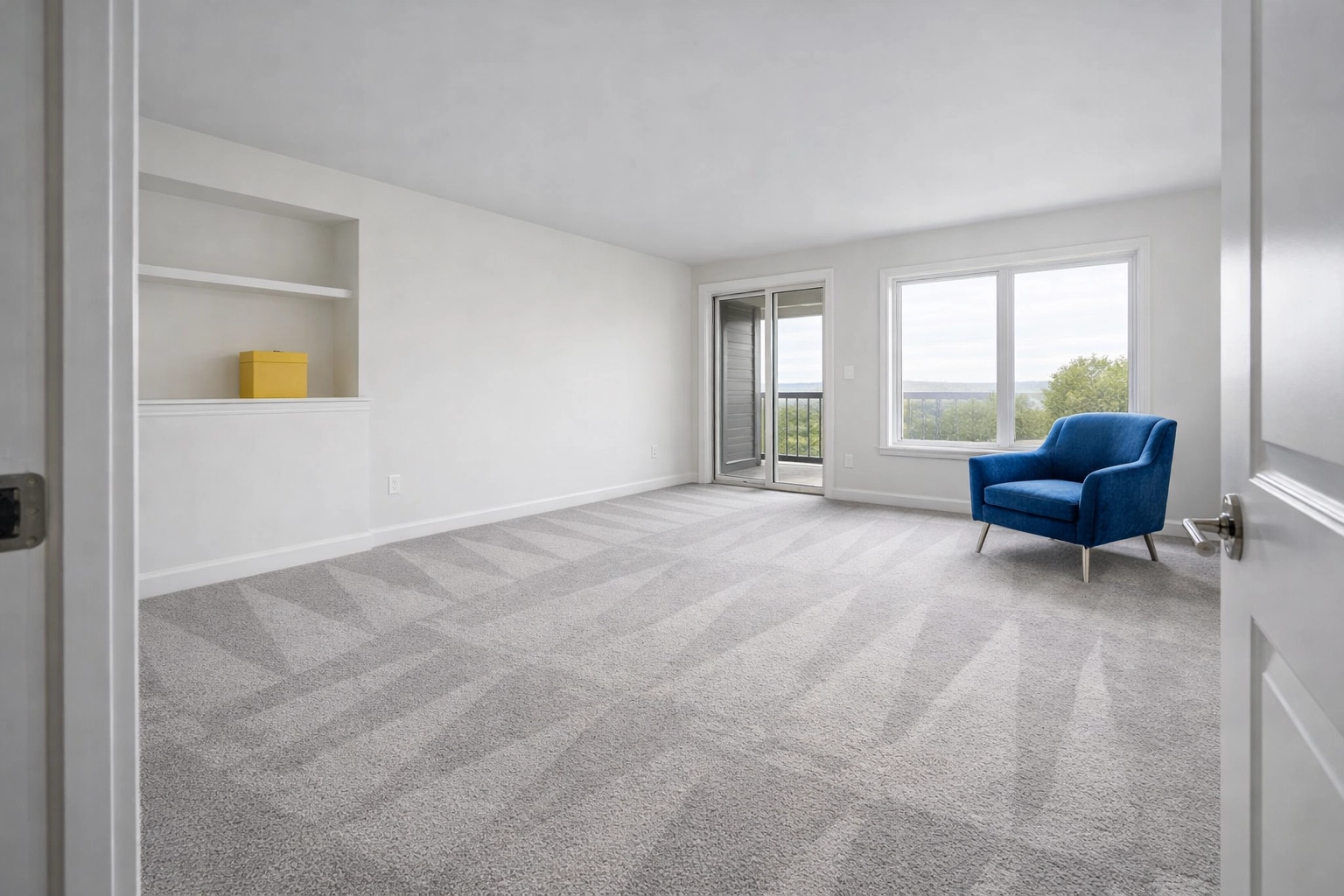 A freshly cleaned apartment in Westford featuring perfect vacuum lines and bright, sanitized interiors.