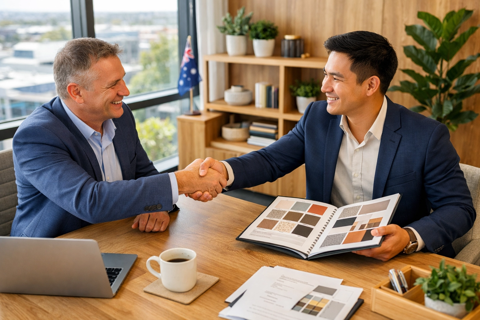 Australian business owners building wholesale supplier relationship through direct partnership