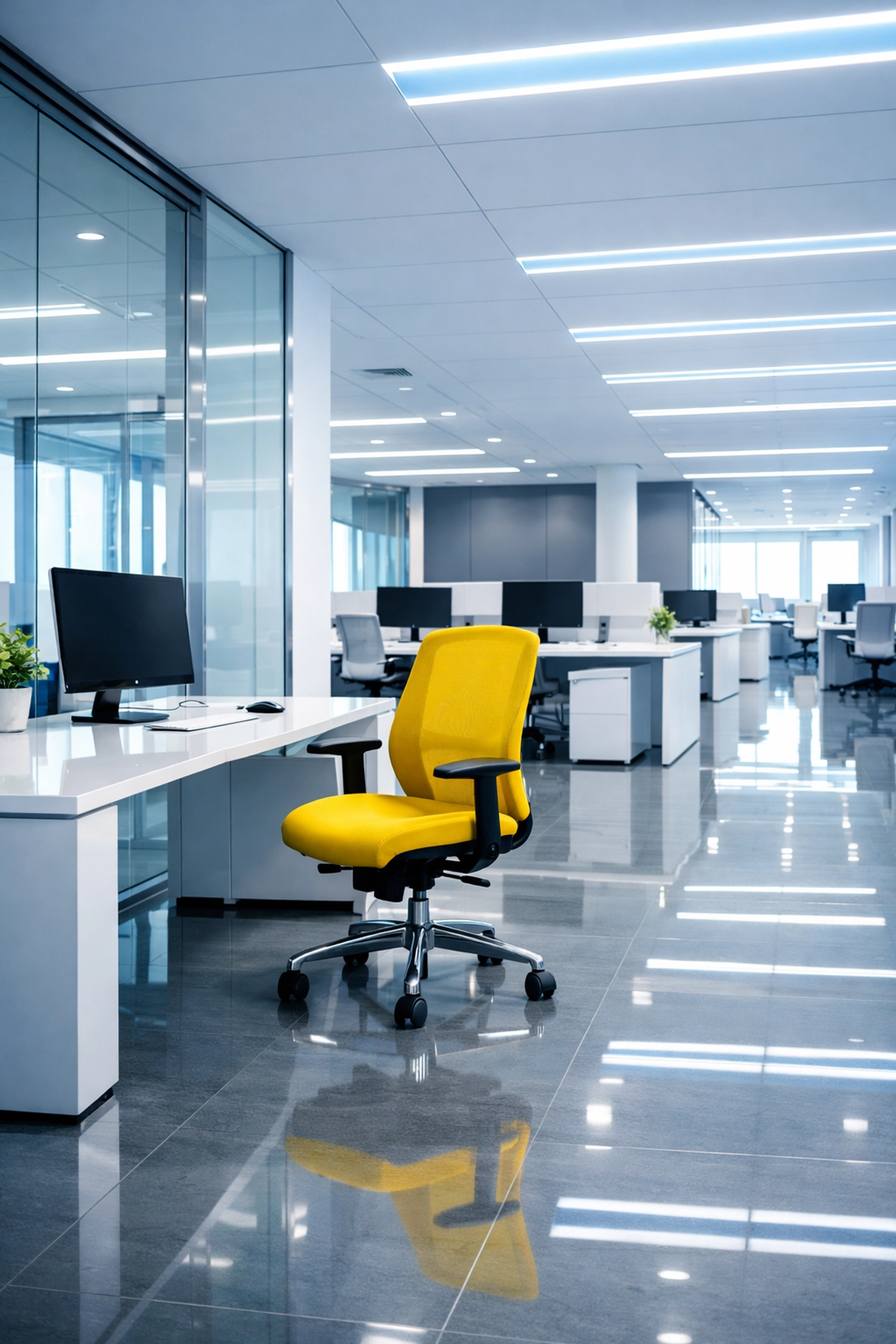 Spotless office interior in Massachusetts demonstrating professional commercial cleaning Townsend MA.