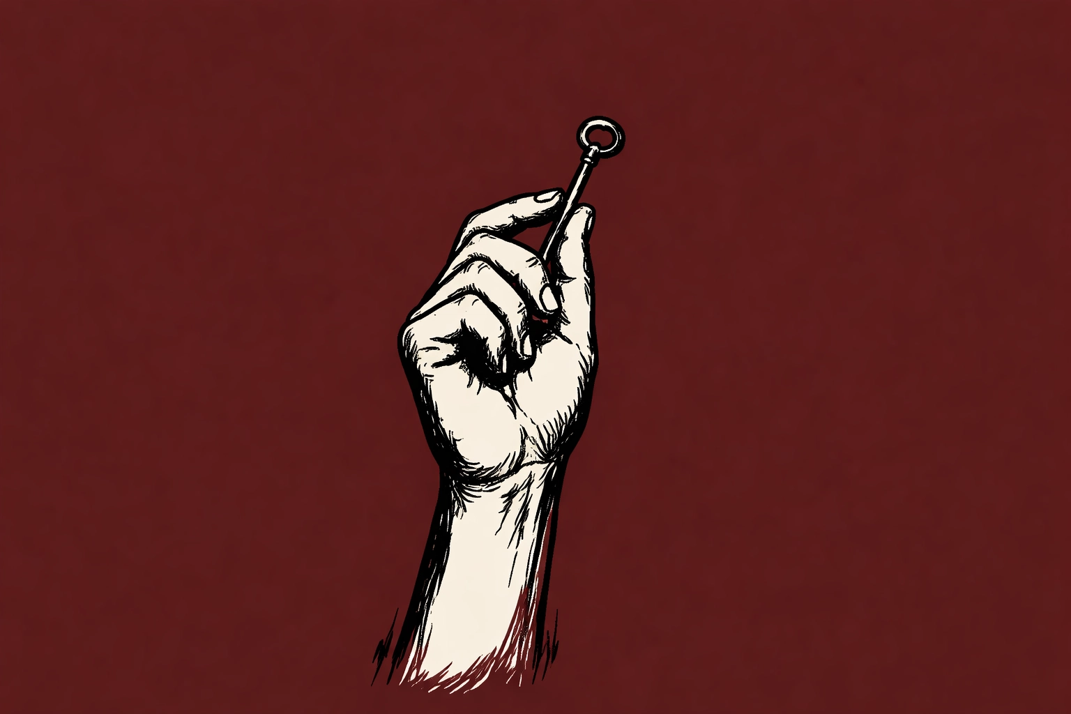 Hand reaching for a key illustrates IncluHub's ownership pathway and unlocking creative potential for artists.