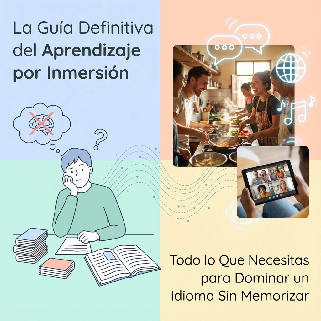 La Guía Definitiva del Aprendizaje por Inmersión: Todo lo Que Necesitas para Dominar un Idioma Sin Memorizar
