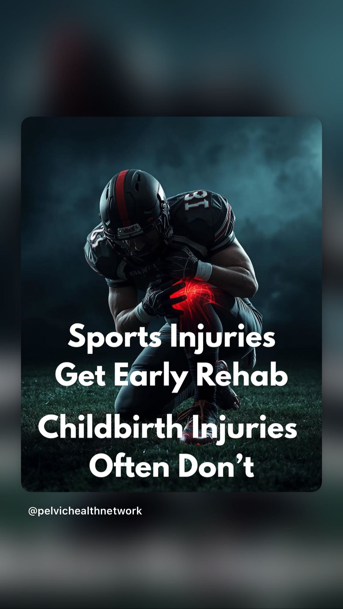 Sports Injuries Get Early Rehab, Childbirth Injuries Often Don’t