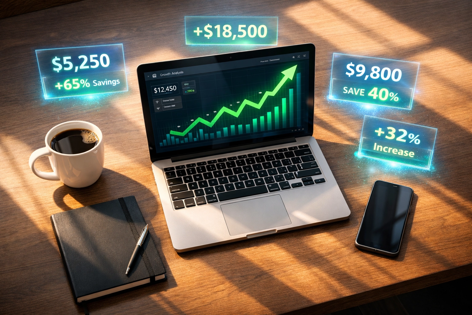 Merchant dashboard displaying crypto payment fee savings and business growth