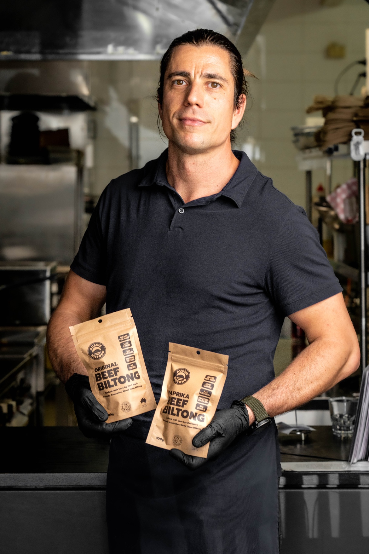 Chef Mark with original and paprika beef biltong, biltong nutrition, healthy meat snacks, high protein snacks, benefits of biltong