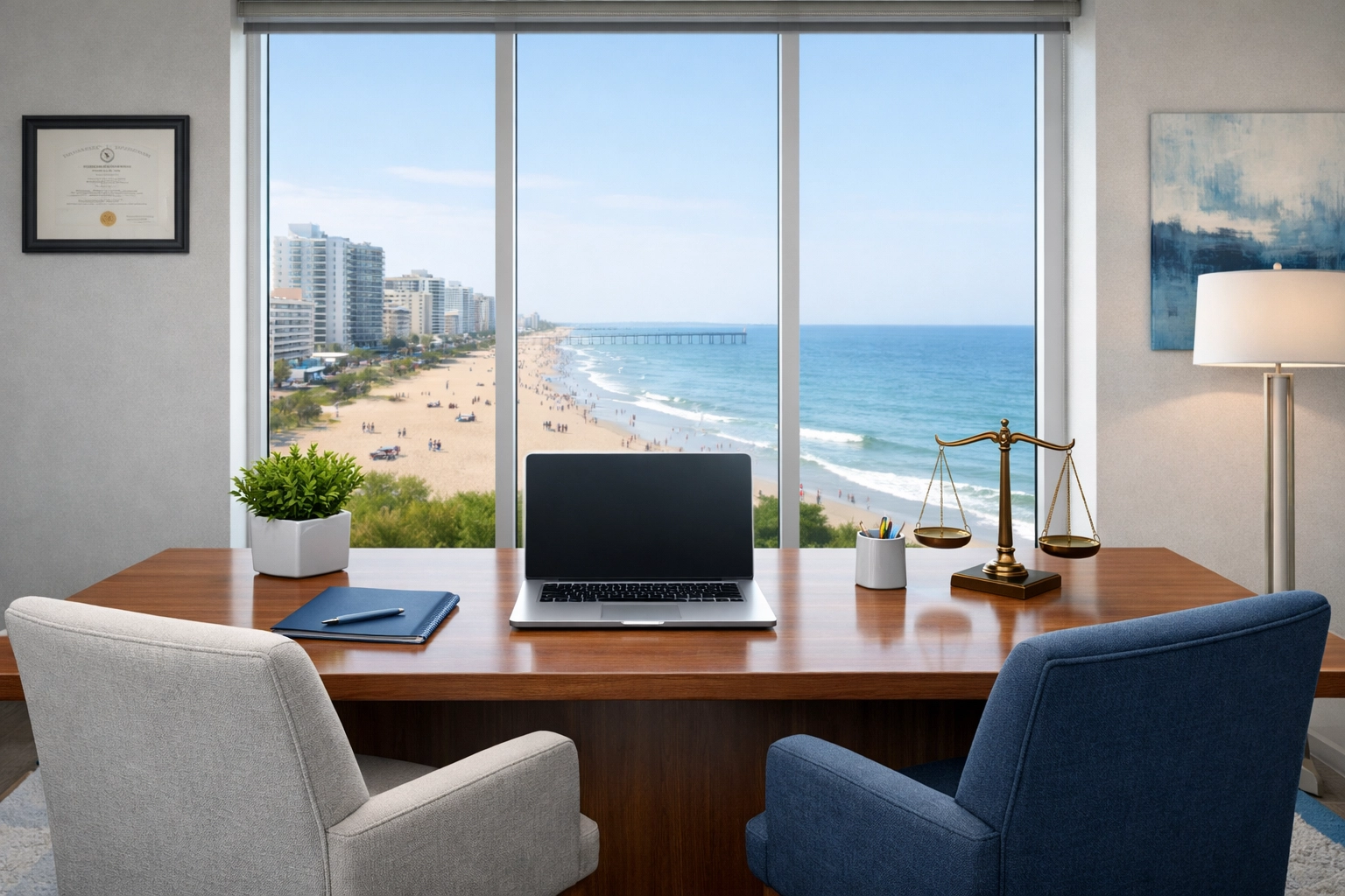 Coastal Virginia Law consultation room where custody attorneys meet with parents