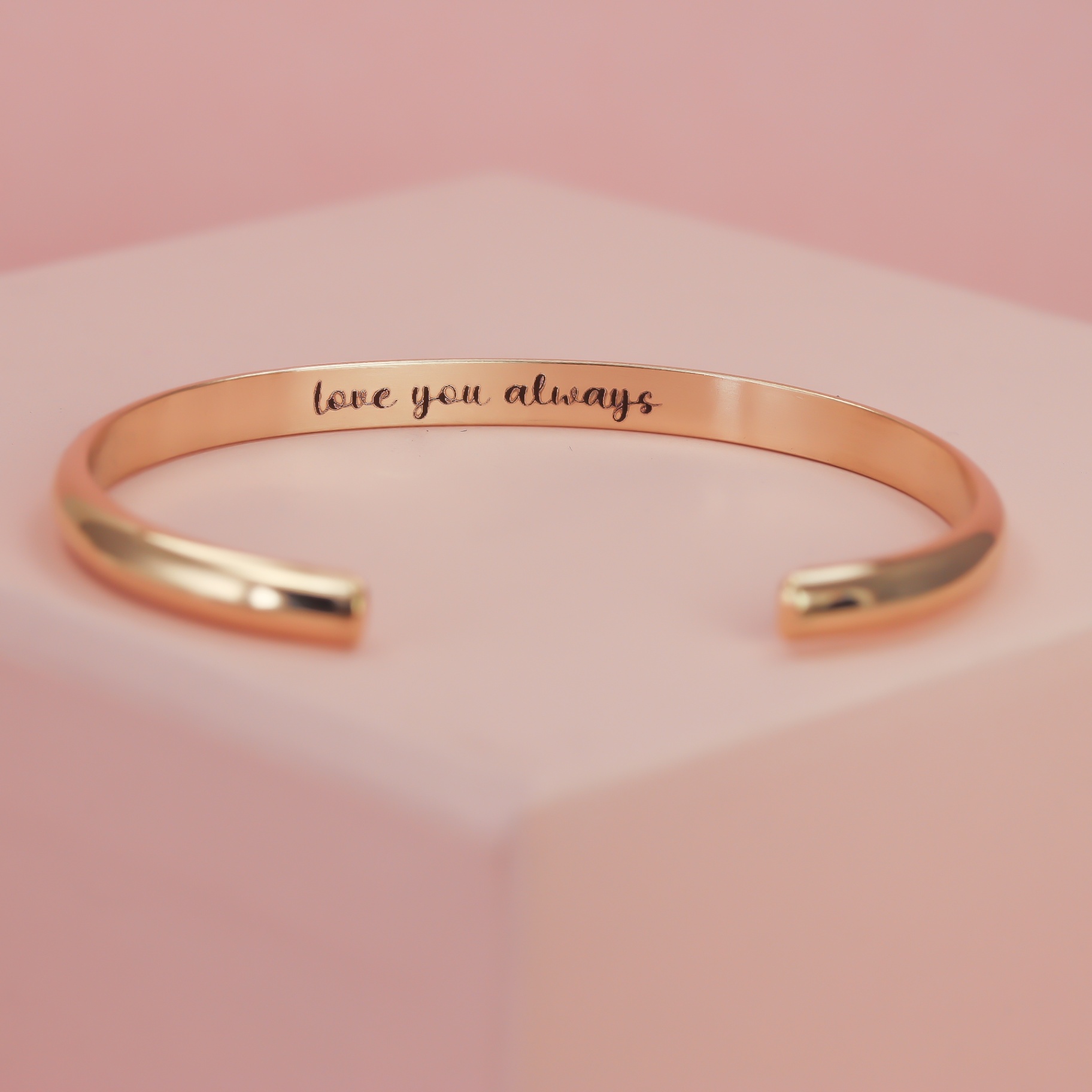 Engraved 'Love You Always' cuff