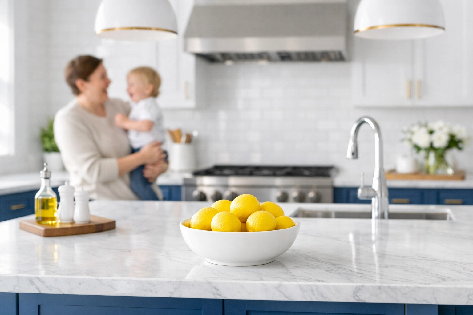 Spotless modern kitchen in Leominster MA emphasizing professional apartment cleaning services for busy families.