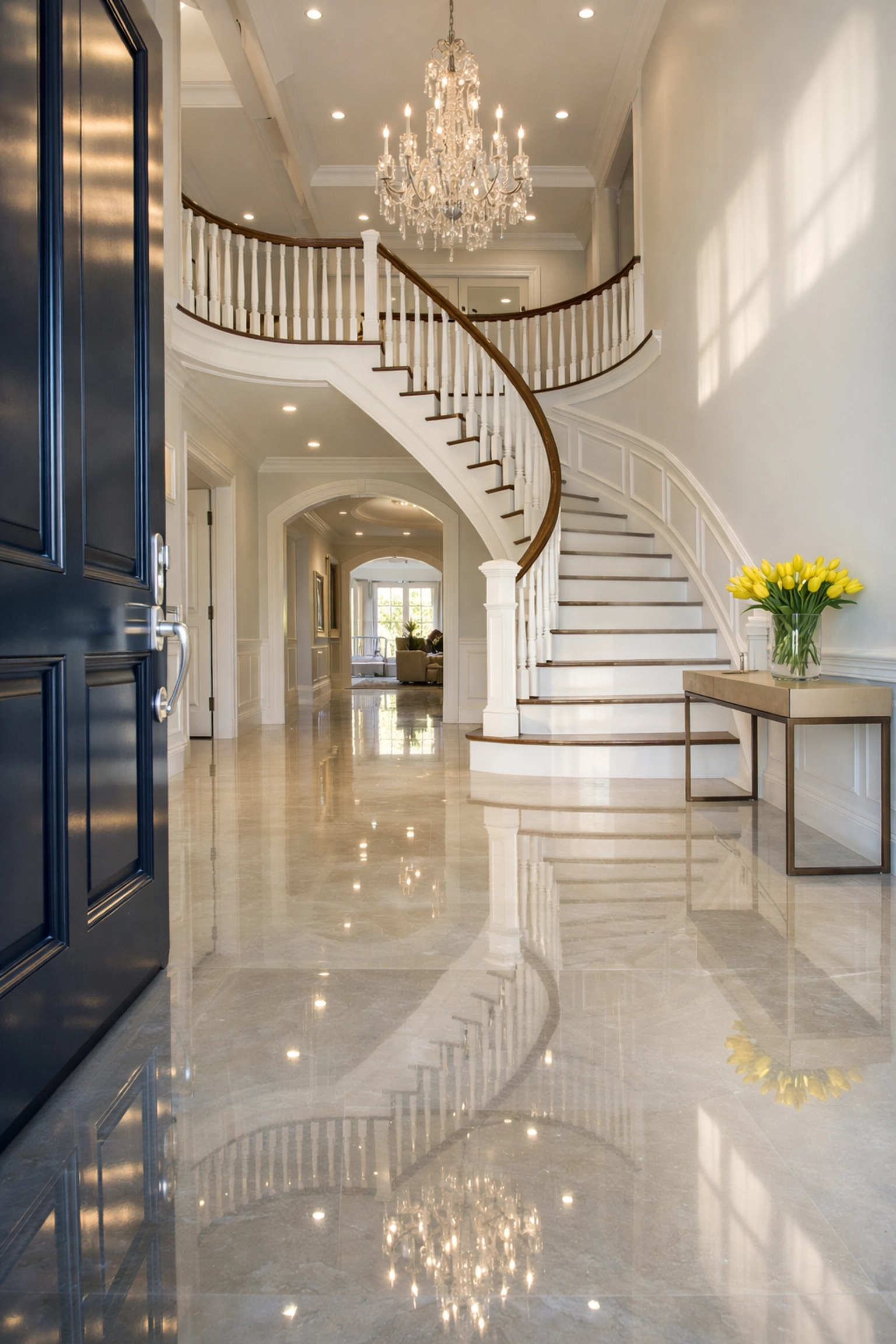 Sparkling home entryway in Wilbraham, MA, ready for regular weekly house cleaning visits.