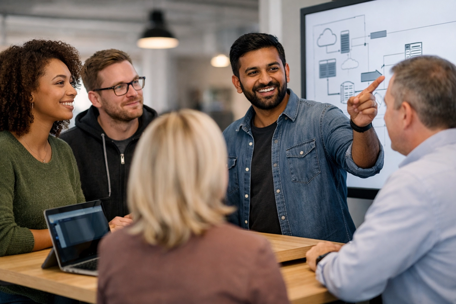 Collaborative technical discussion between a ServiceNow implementation partner and a client team.