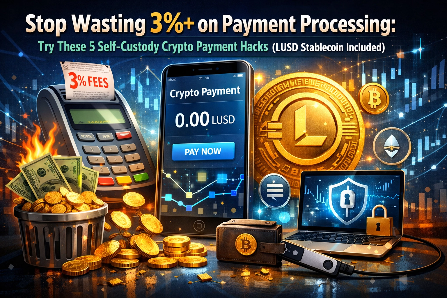 [HERO] Stop Wasting 3%+ on Payment Processing: Try These 5 Self-Custody Crypto Payment Hacks (LUSD Stablecoin Included)