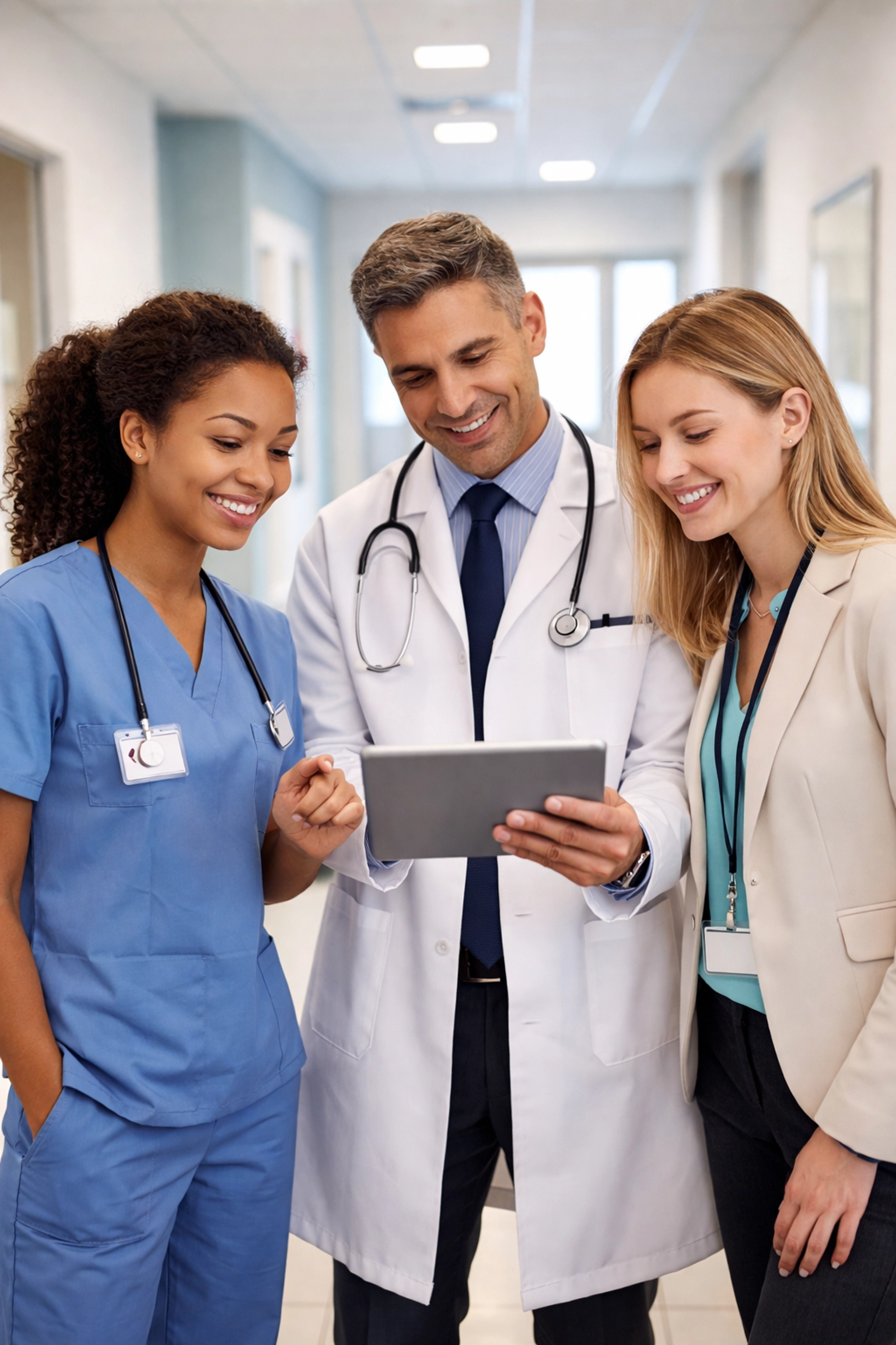 Multidisciplinary care team collaborating on proactive patient interventions using predictive analytics