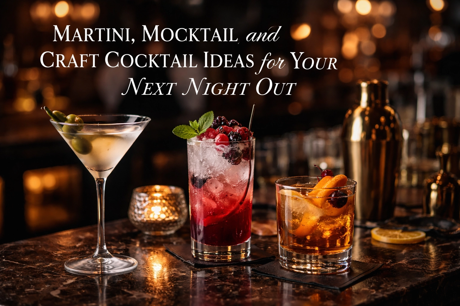 [HERO] Martini, Mocktail, and Craft Cocktail Ideas for Your Next Night Out