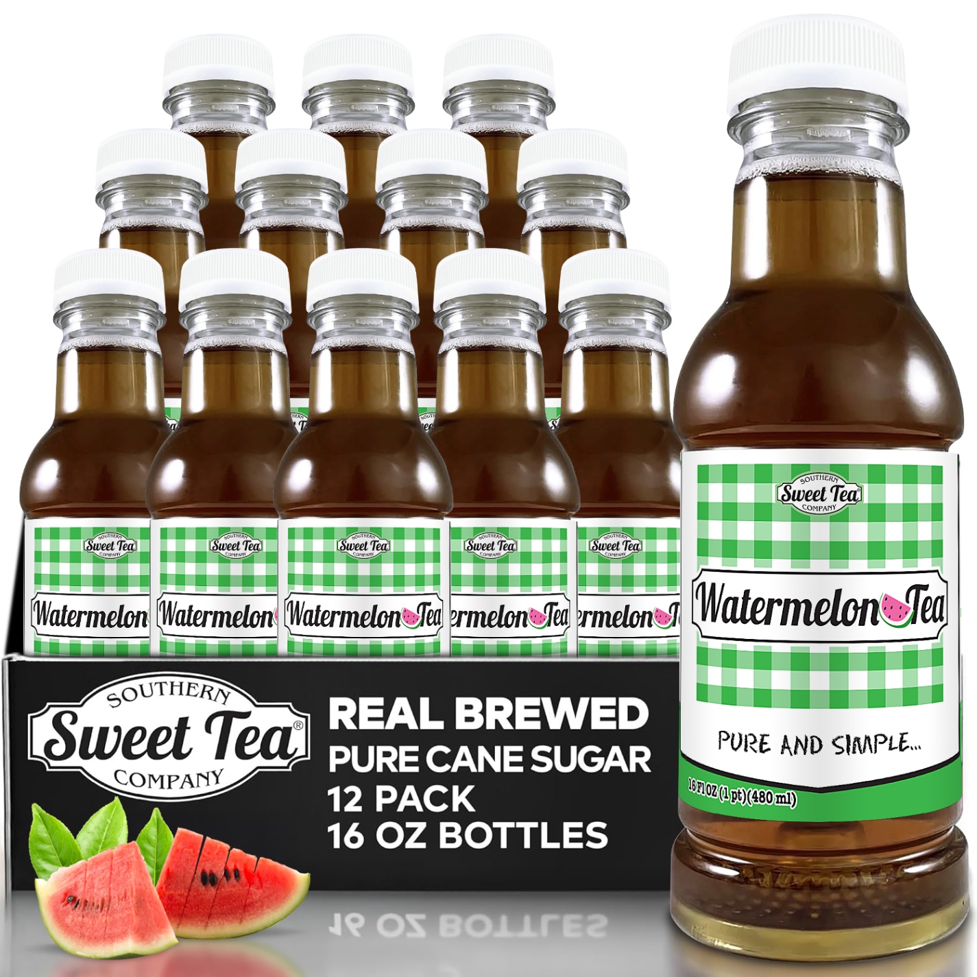 Southern Sweet Tea Company Watermelon Tea 12-Pack — bottled sweet tea lineup; southern sweet tea bags