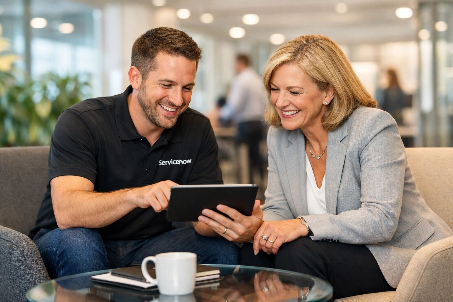 ServiceNow implementation partner discussing Agentic AI strategy and compliance with a business executive.