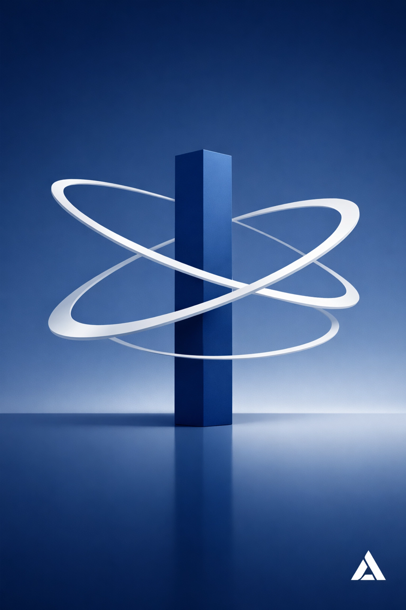 Geometric design symbolizing the balance between stability and motion within an agile business strategy.