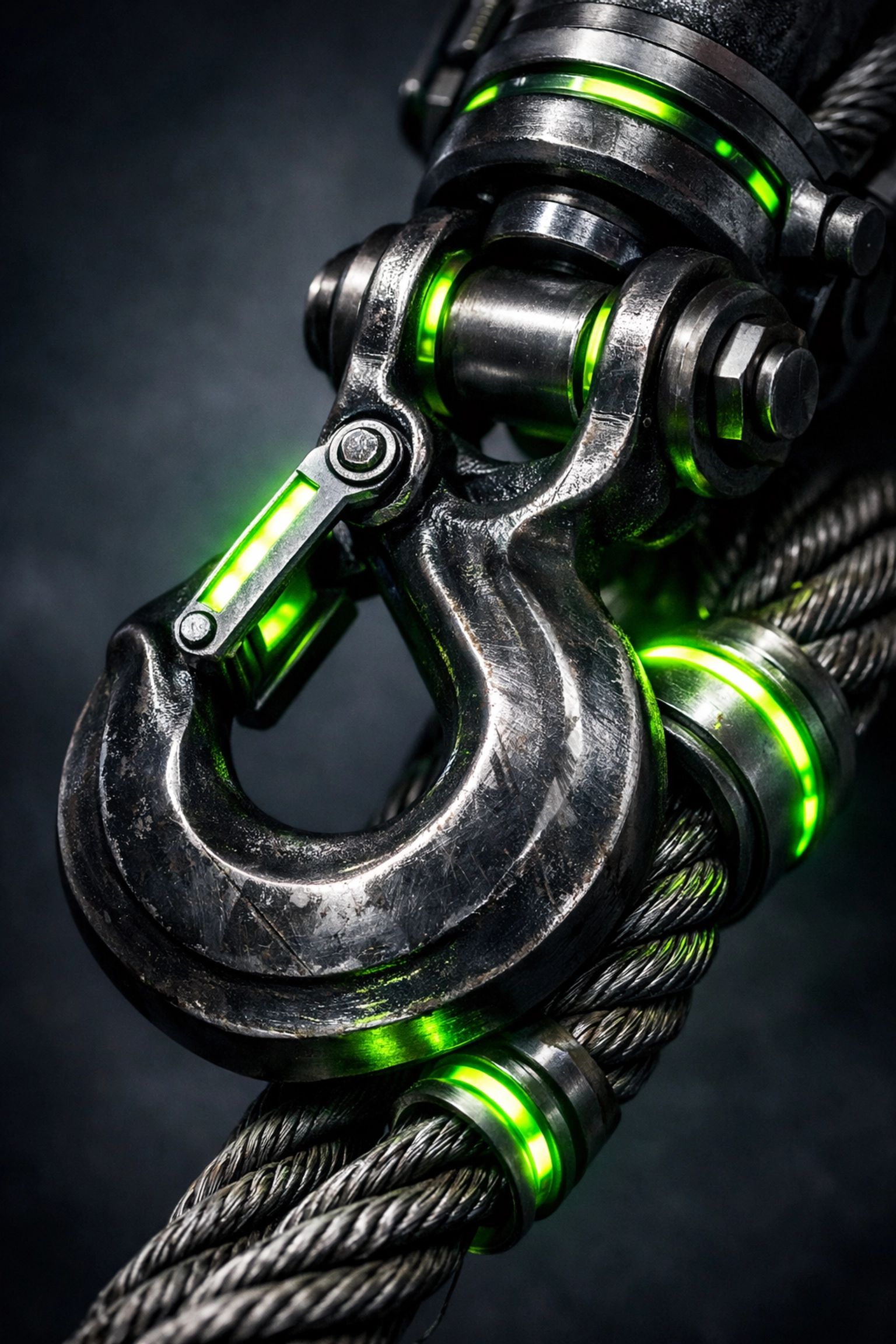 Professional grade towing hook representing reliable industrial recovery services in Orange County.