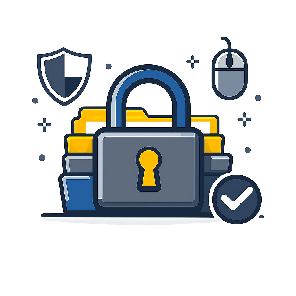 Secure tax document protection and encryption icons to ensure safe filing and maximize tax refund results.