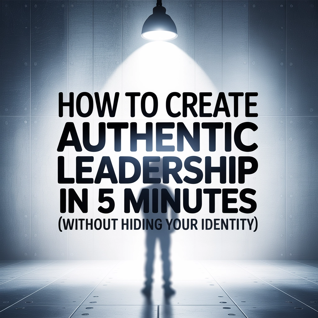 How to Create Authentic Leadership in 5 Minutes (Without Hiding Your Identity)