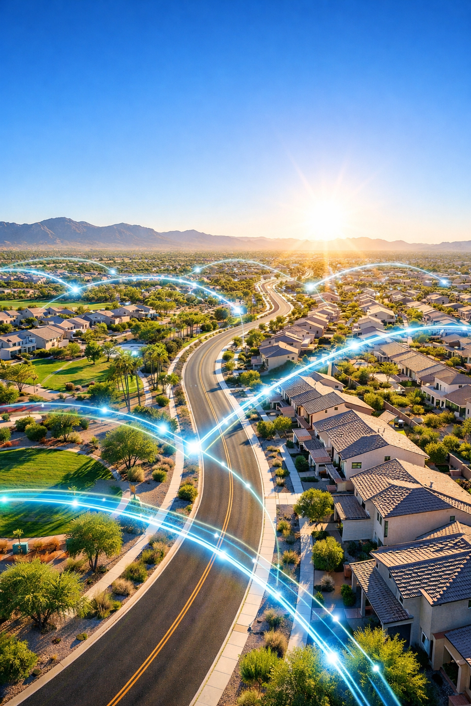 Aerial view of a West Valley Arizona neighborhood representing the 2026 housing market roadmap and growth.