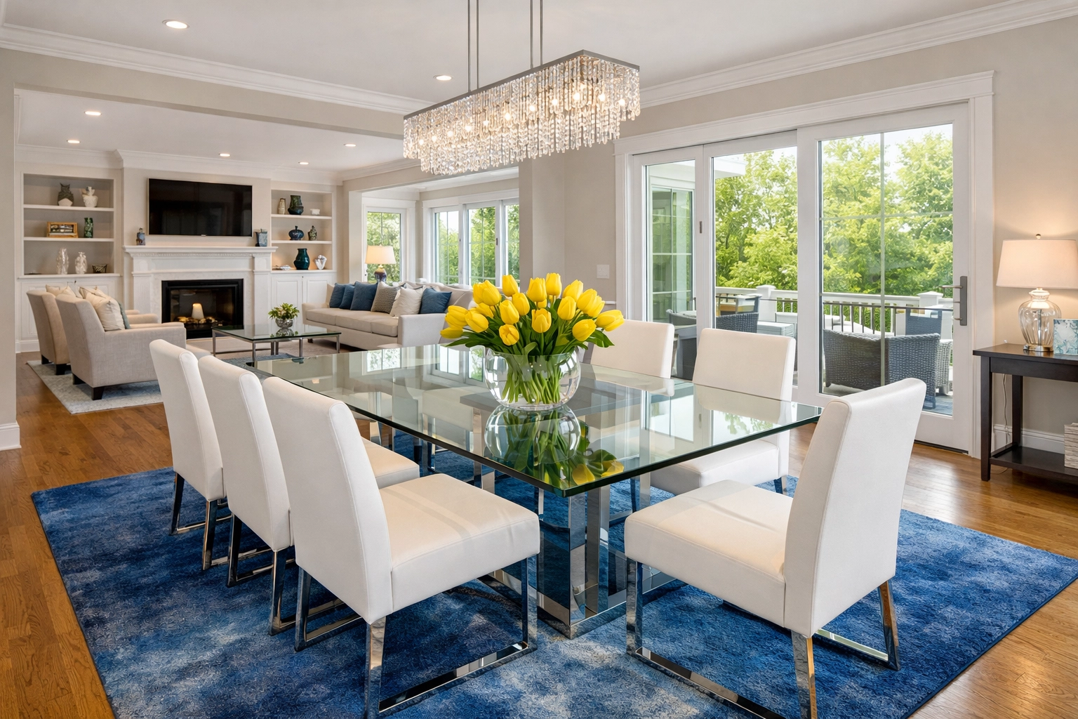 Spotless open-concept living space highlighting professional house cleaning standards for Marlborough homes.