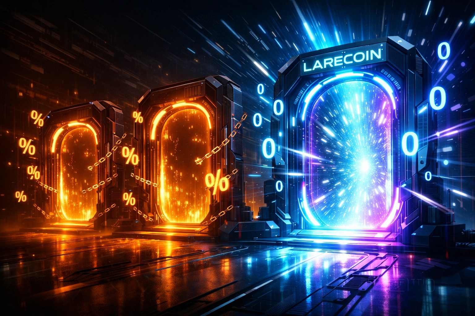 Payment gateway comparison showing Larecoin zero-fee advantage over traditional processors