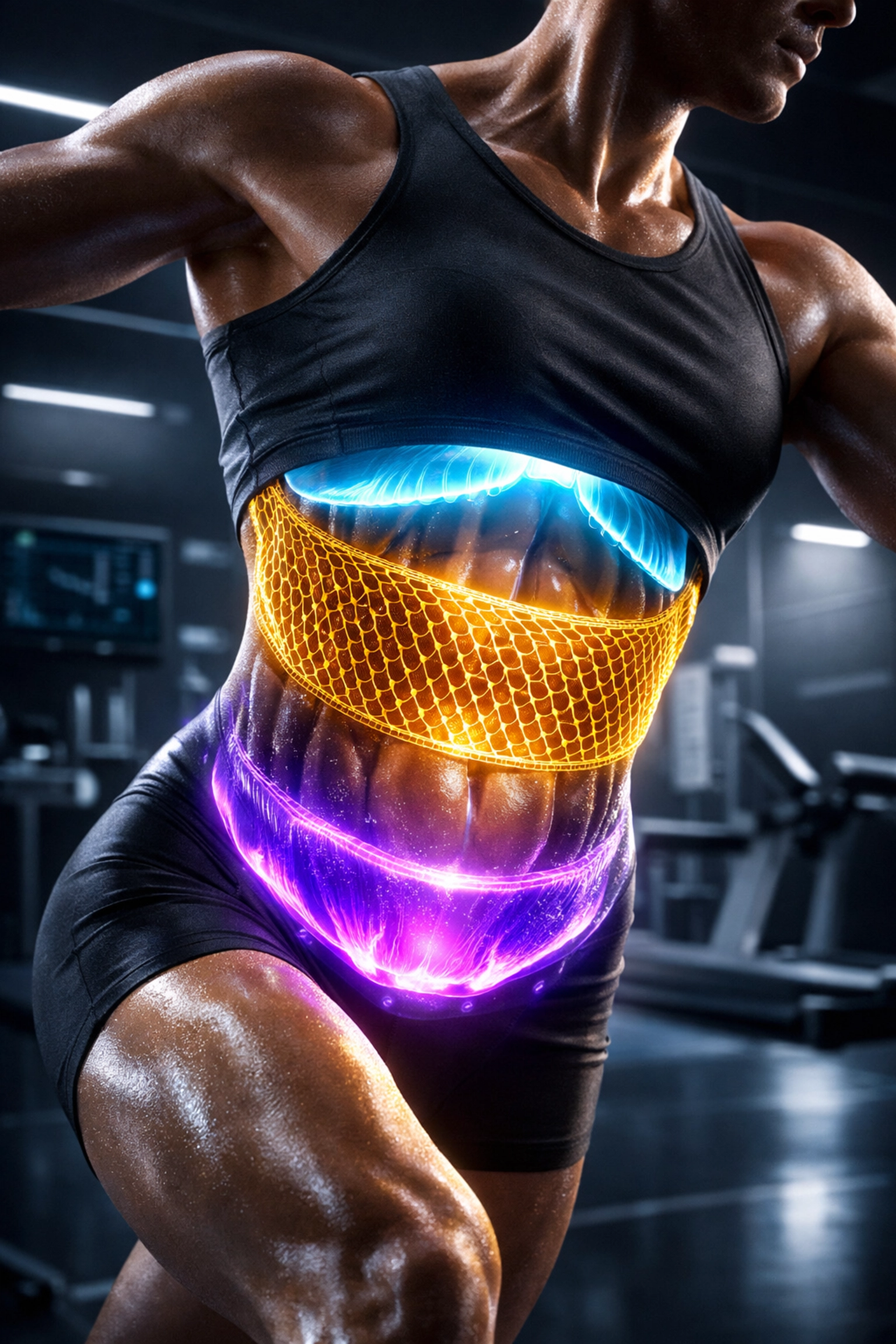 Anatomical visualization of the core canister including the diaphragm, deep abdominals, and pelvic floor muscles.