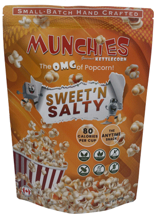 Munchies Gourmet Kettlecorn Sweet'n Salty Retail Bag