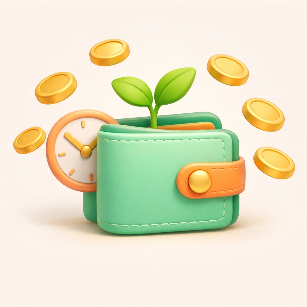 Illustration representing business savings and growth using automated bill pay tools in QuickBooks Online.