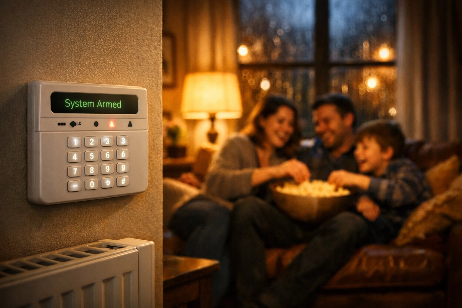 A secure Swansea home with a smart intruder alarm system providing peace of mind for the family.