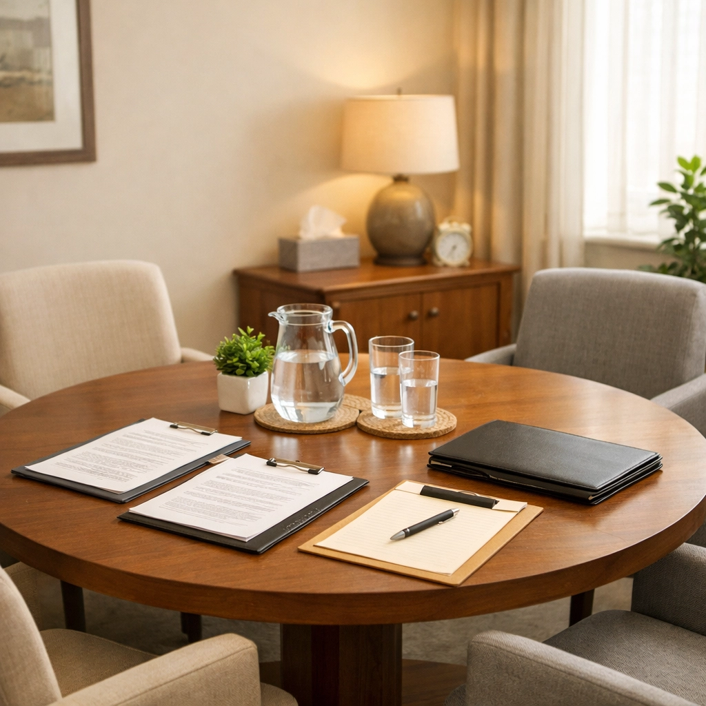 Family law mediation room in Spotsylvania County for child custody negotiations