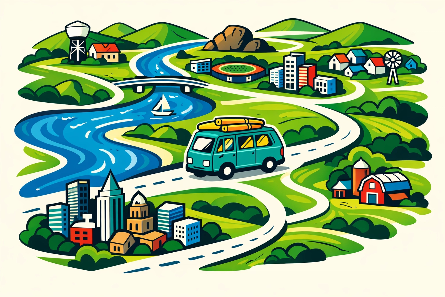 KV33 Swell mobile van delivering balance board programs across Austin and Central Texas