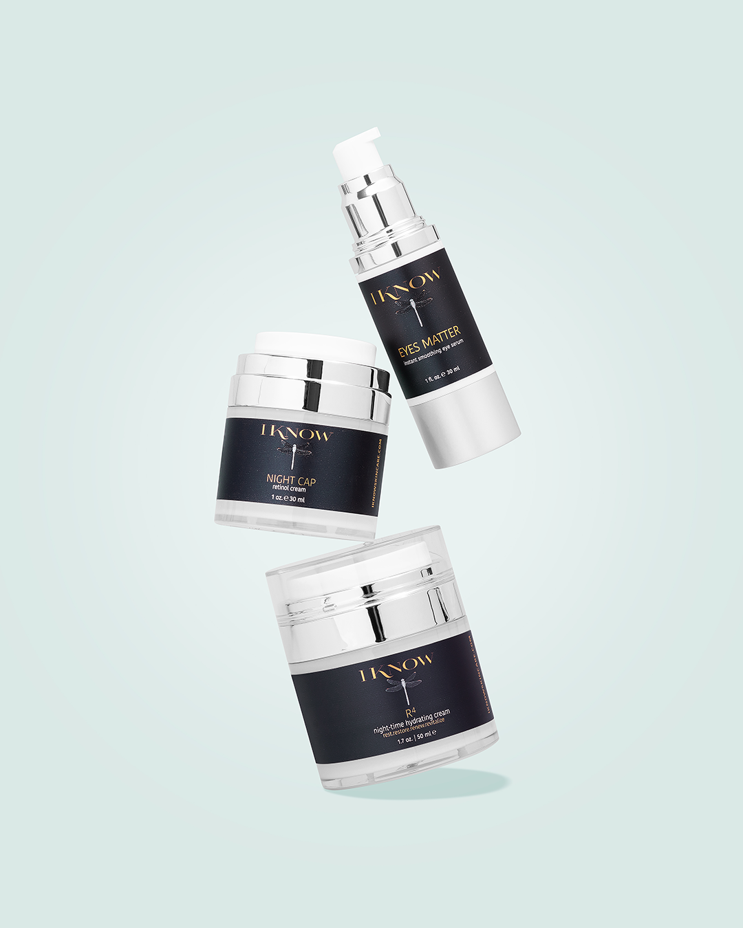 IKNOW Skincare Eyes Matter and Night Cap products