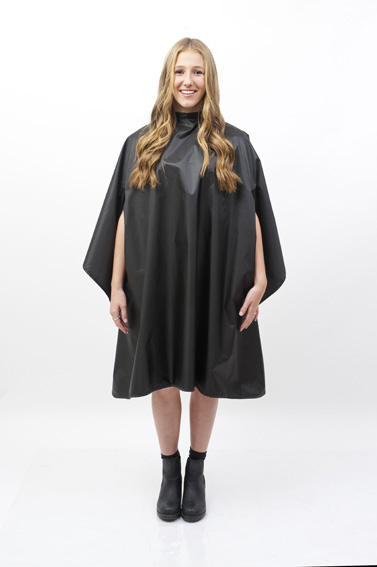 Glide Black No Stain Cutting Cape with arm slits