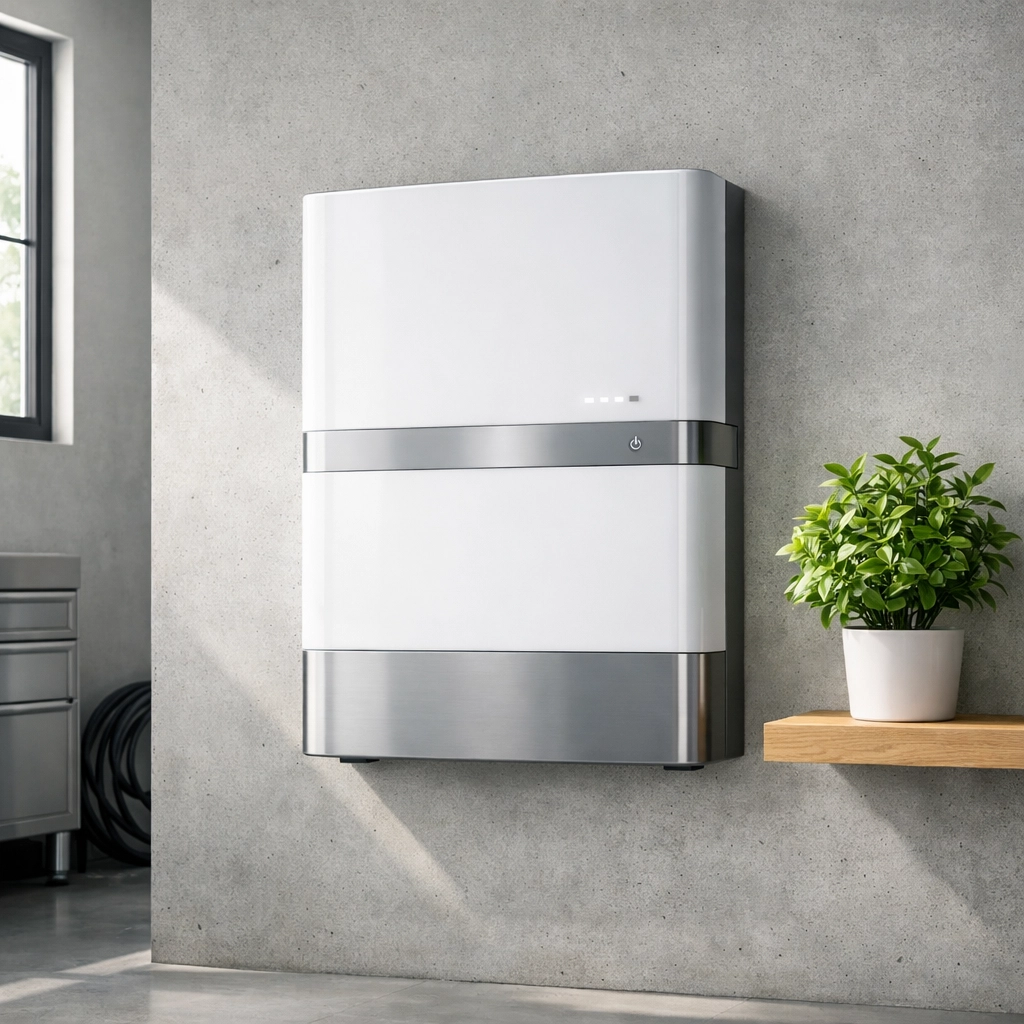 Sleek home battery storage system installed in a Dorset home for maximum energy efficiency.