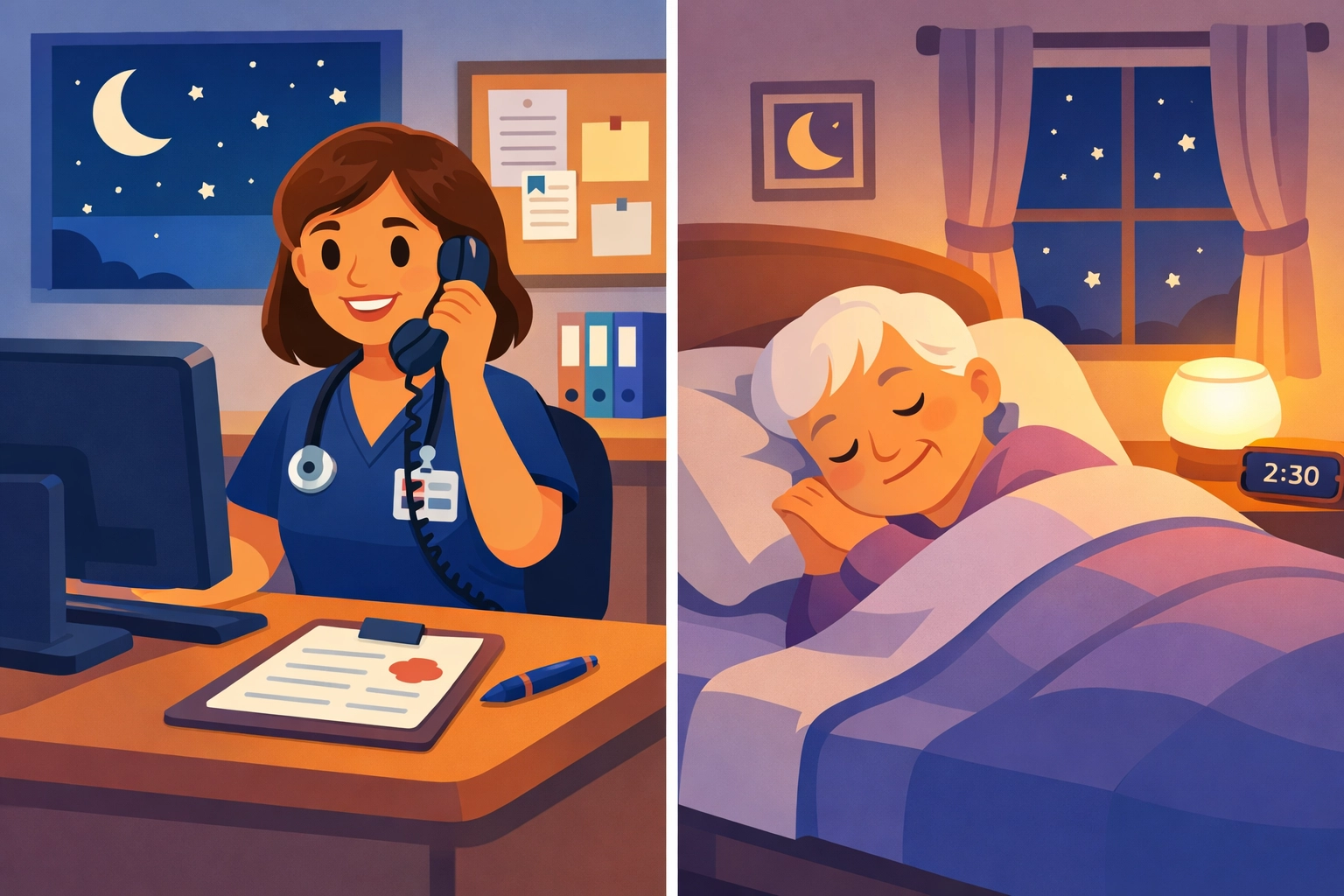 Registered nurse on call 24/7 providing peace of mind for senior home care in Georgia