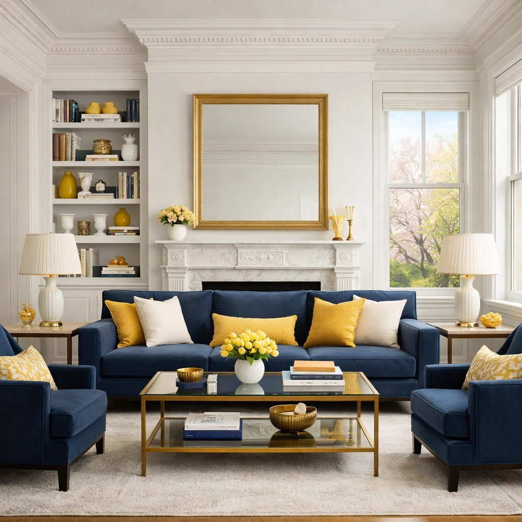 Apartment cleaning Massachusetts featuring a dust-free living area in a Cambridge brownstone with clear windows.