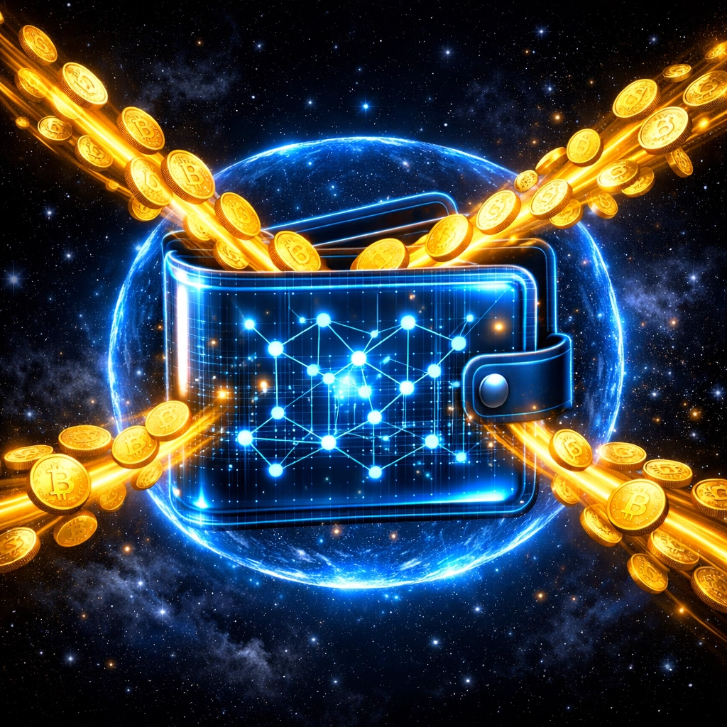 Self-custody digital wallet receiving cryptocurrency payments instantly without intermediaries