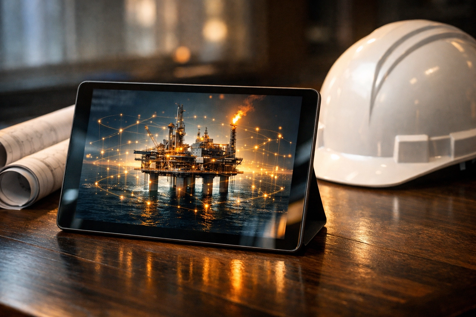 Expertise technique RIDA TS : modélisation 3D d'une plateforme offshore sur tablette tactile.