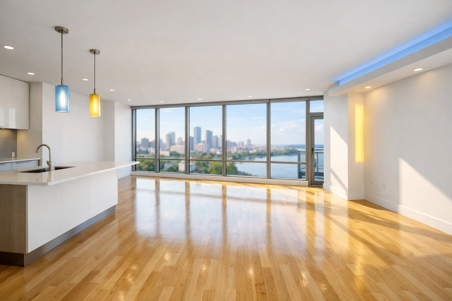 Spotless Kendall Square apartment after professional move-out cleaning Cambridge MA.