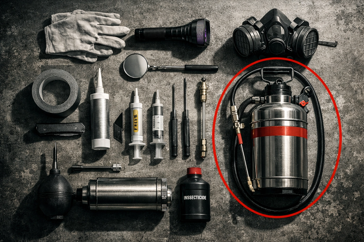 Professional pest control equipment and tools for Central Arizona desert pest services