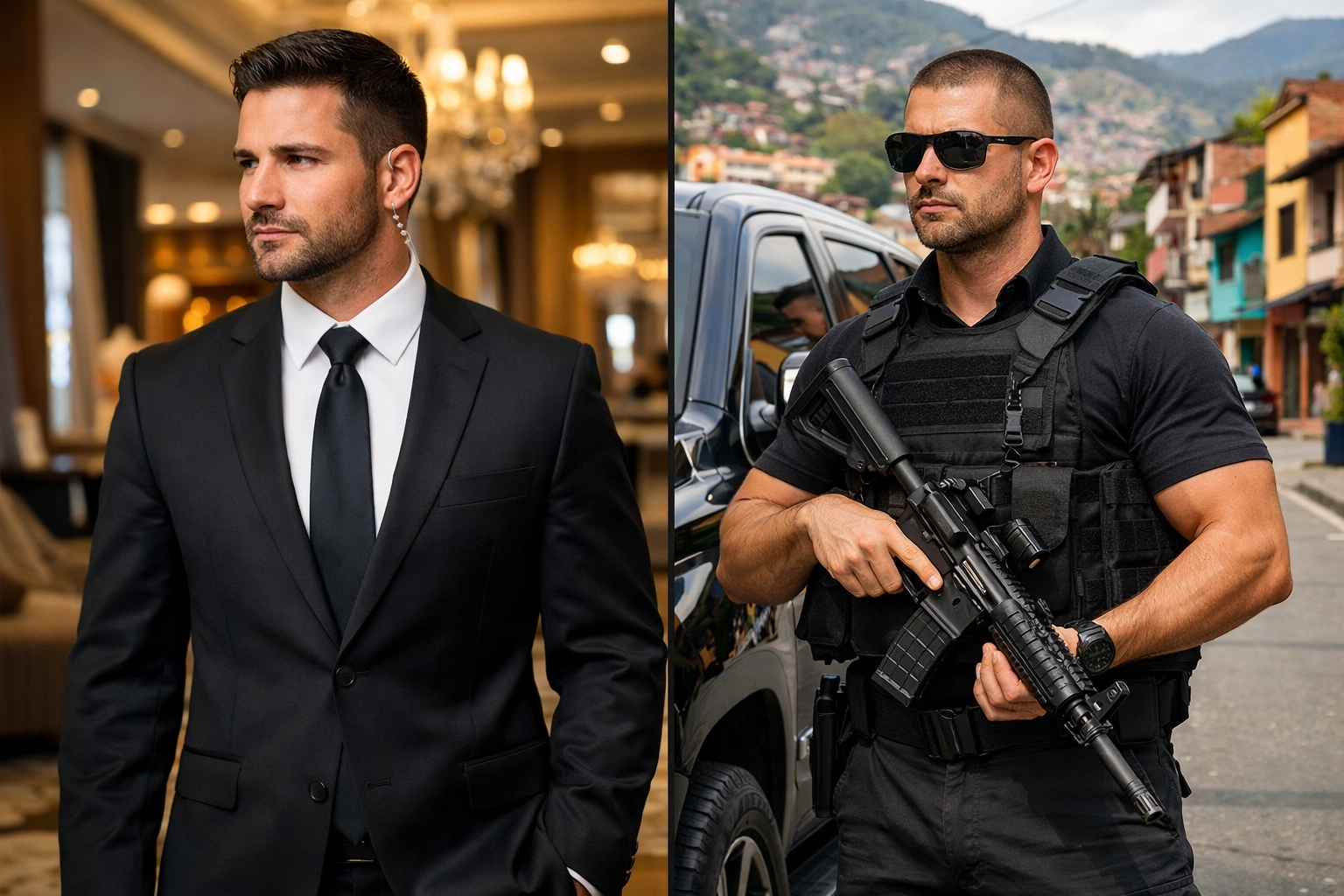Comparison of armed and unarmed bodyguard services available in Medellin Colombia