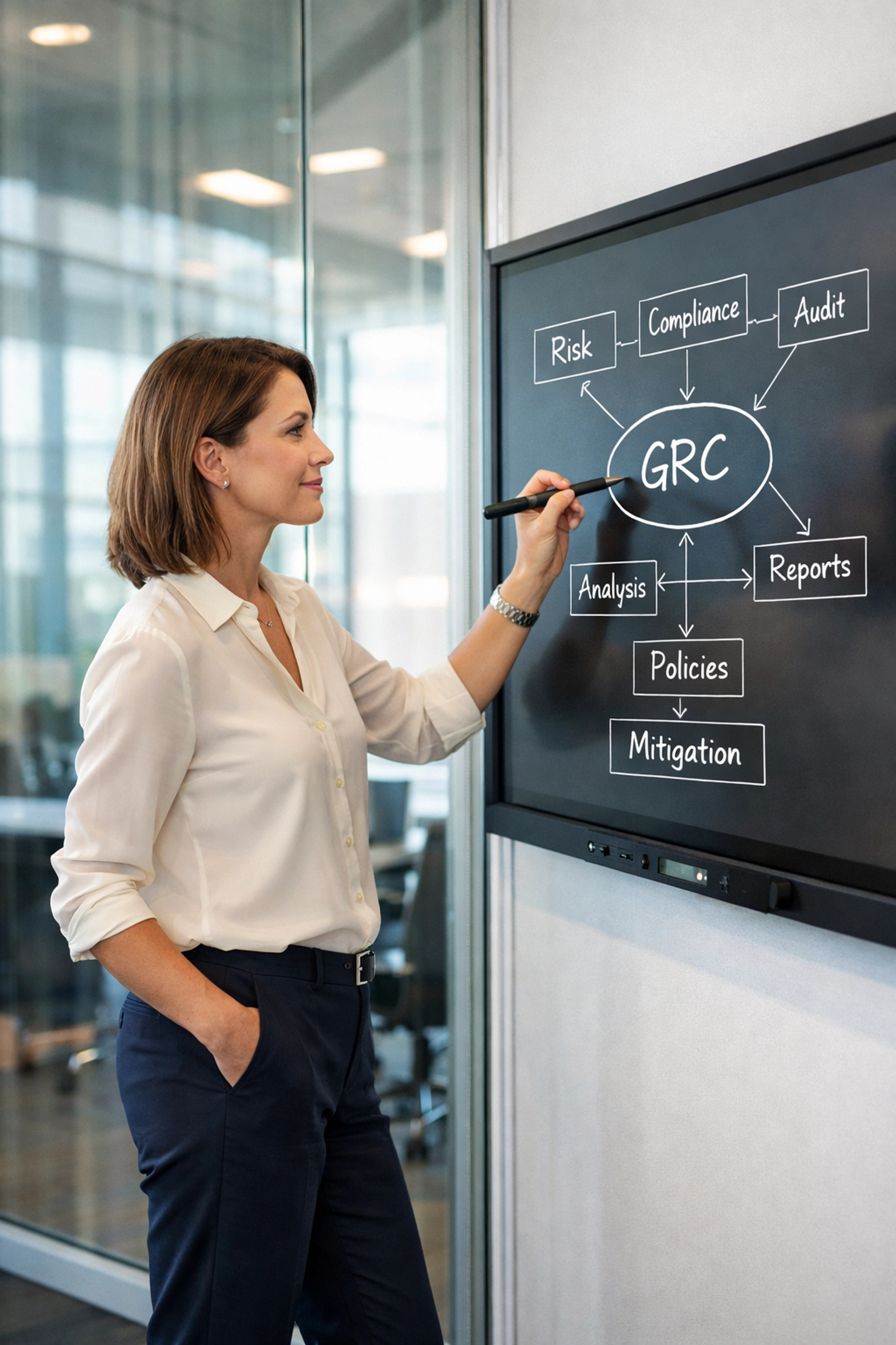 ServiceNow implementation expert mapping out automated GRC and risk management workflows.