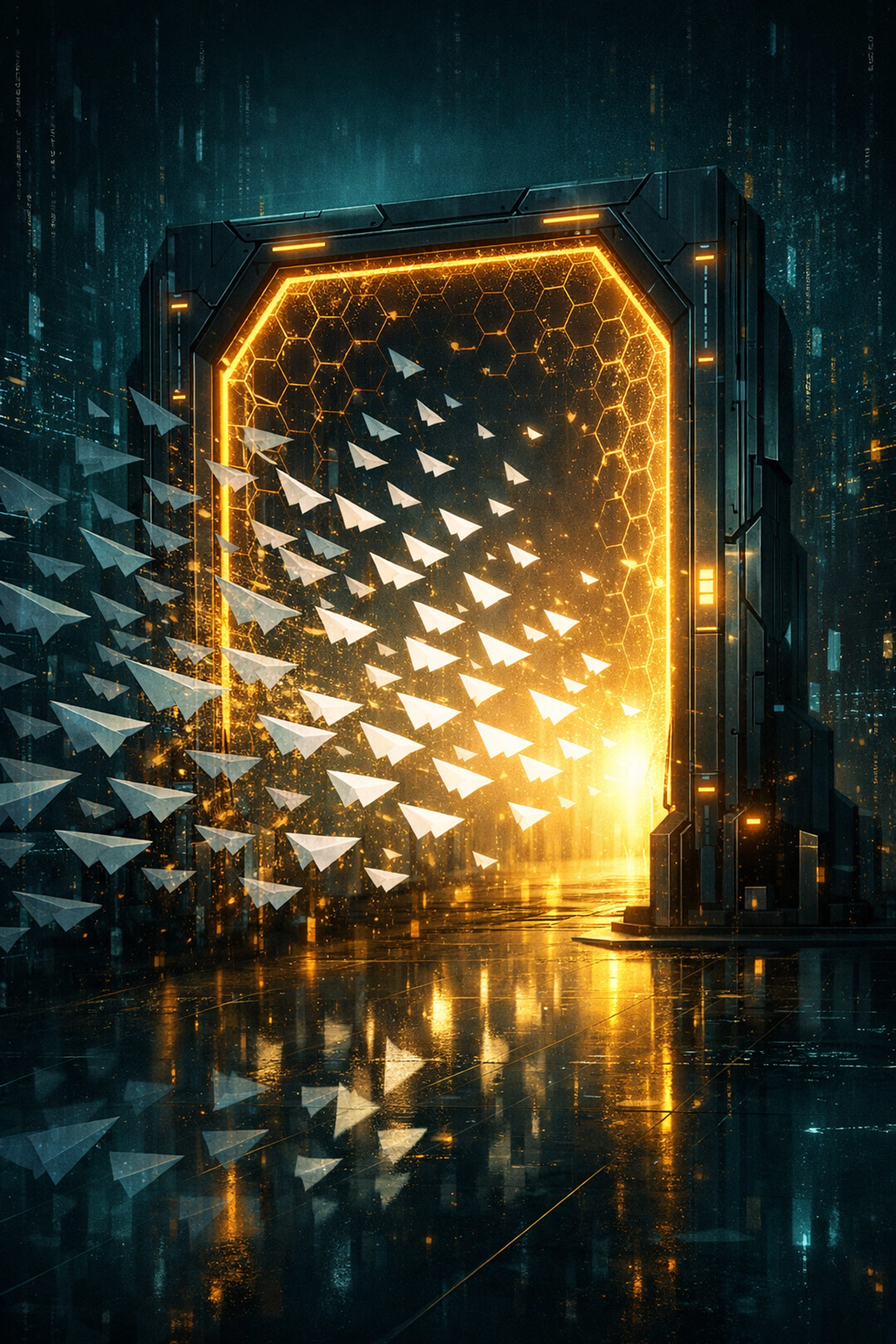 Secure digital gateway illustrating email deliverability and authentication for marketing automation.