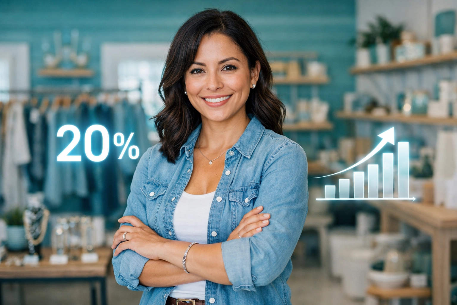 Dueña de pequeño negocio en Lake Worth beneficiándose de deducción del 20% para negocios