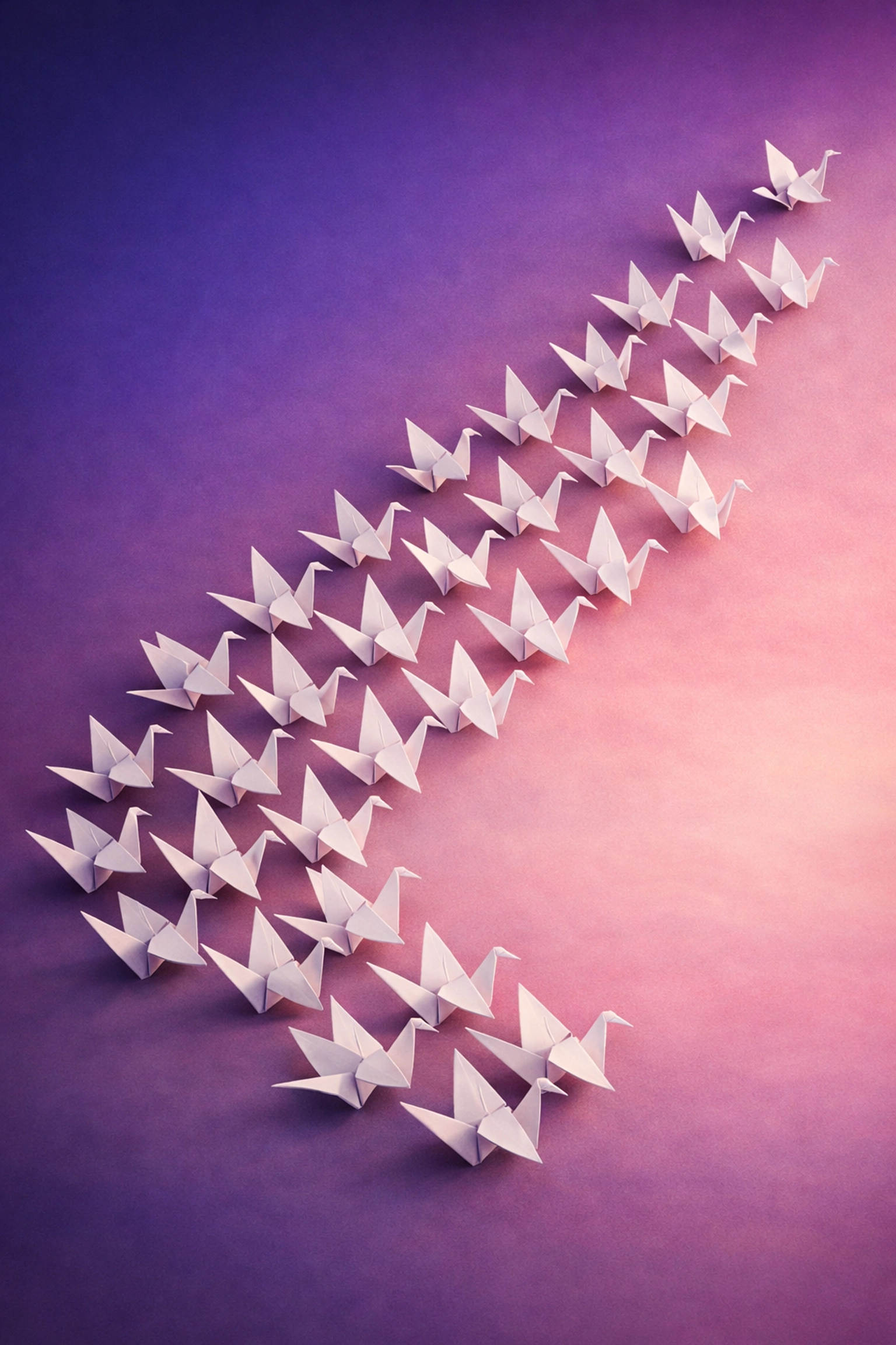 Memorial tribute of 49 origami cranes honoring Pulse nightclub shooting victims