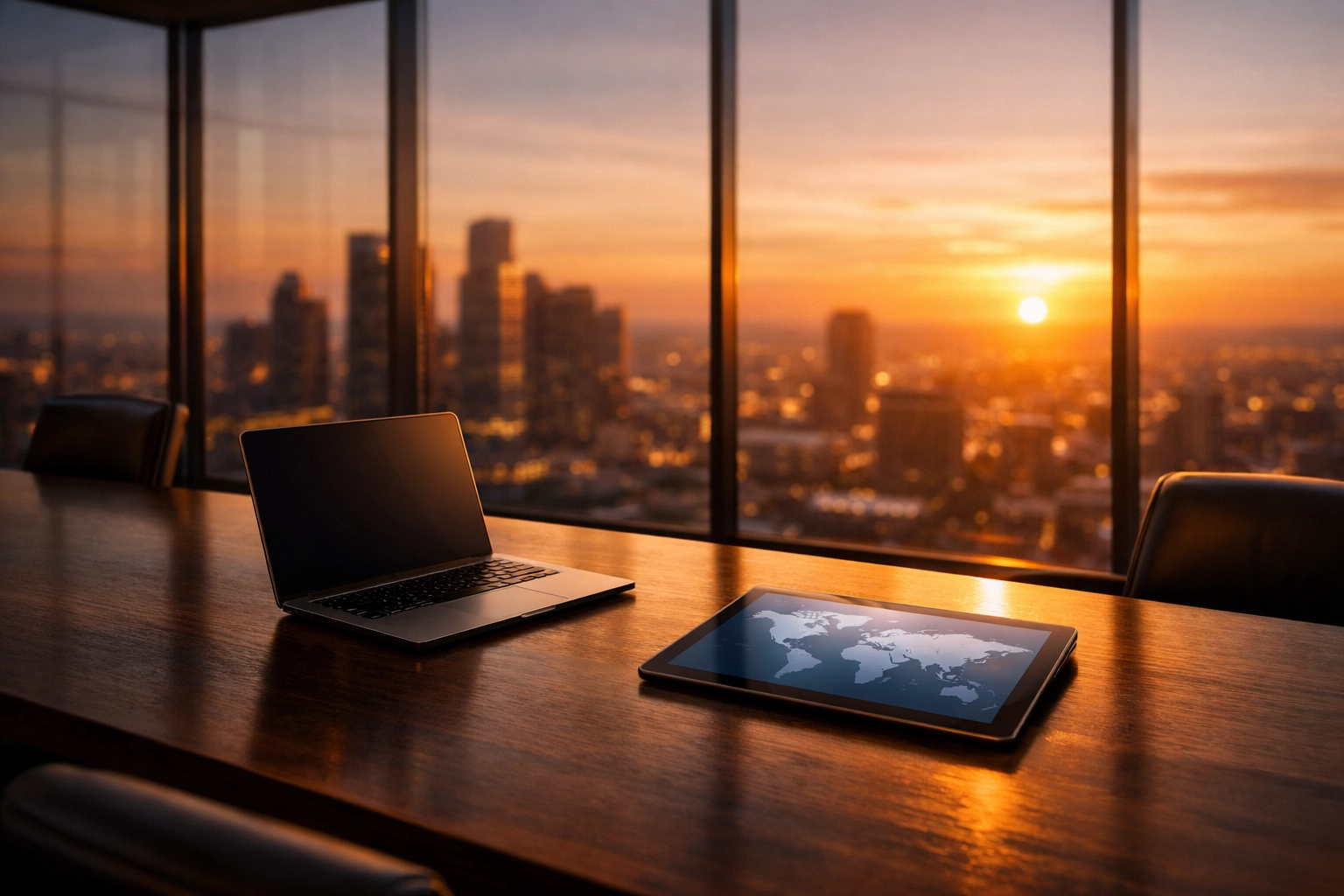 Sleek corporate office representing Dakdan's 4PM Daily Autopilot and global digital media innovation strategy.