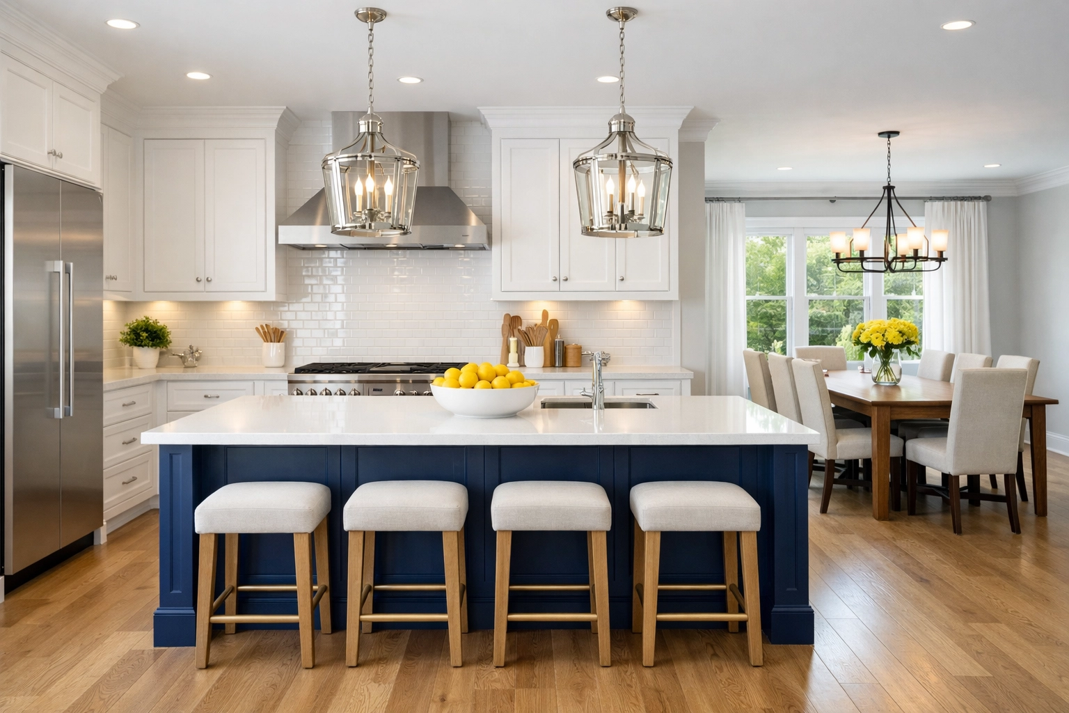 Spotless kitchen showing the results of expert House Cleaning Shirley MA and sanitization.