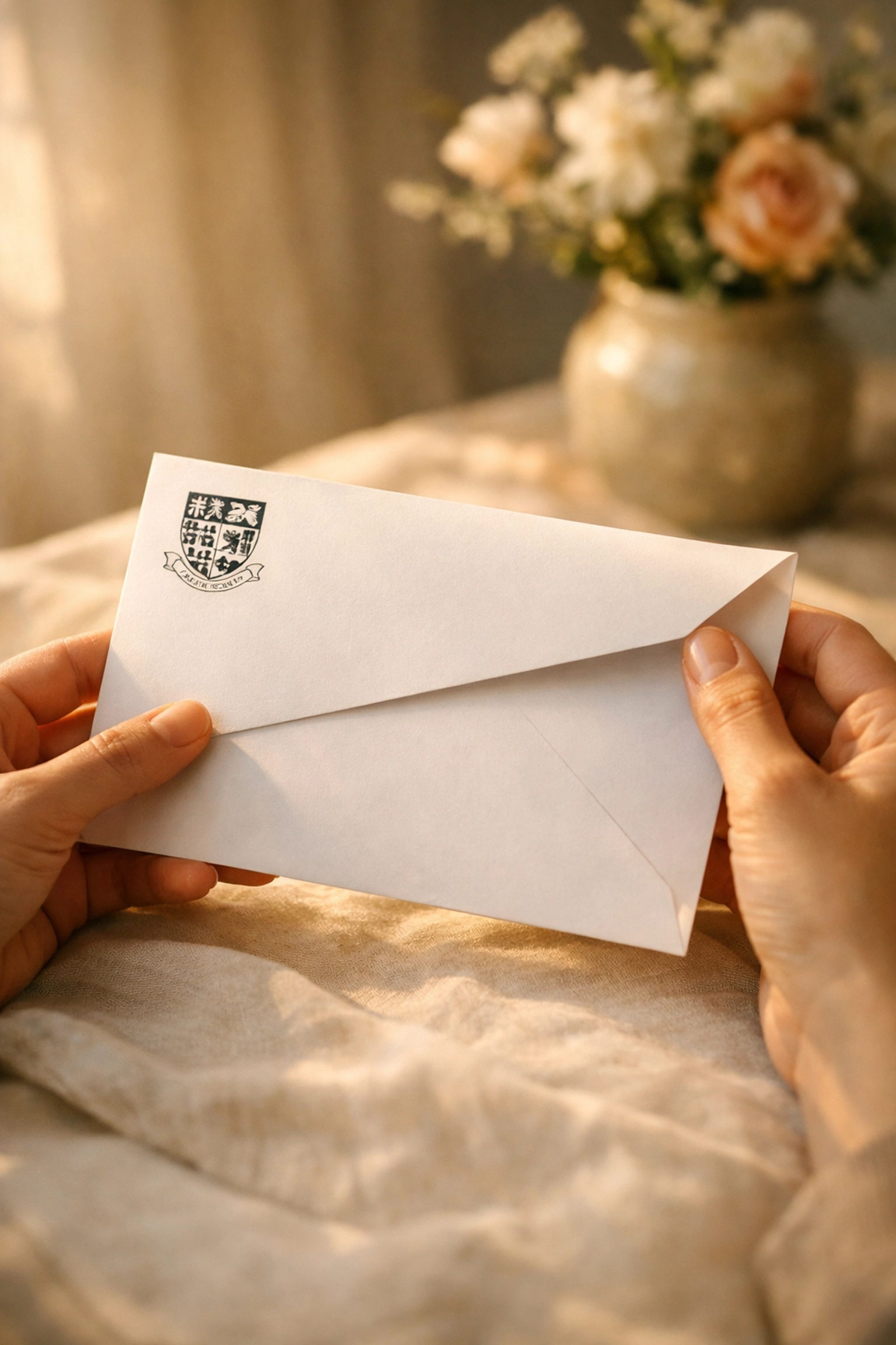 University medical school offer letter being opened showing acceptance and conditional offer results