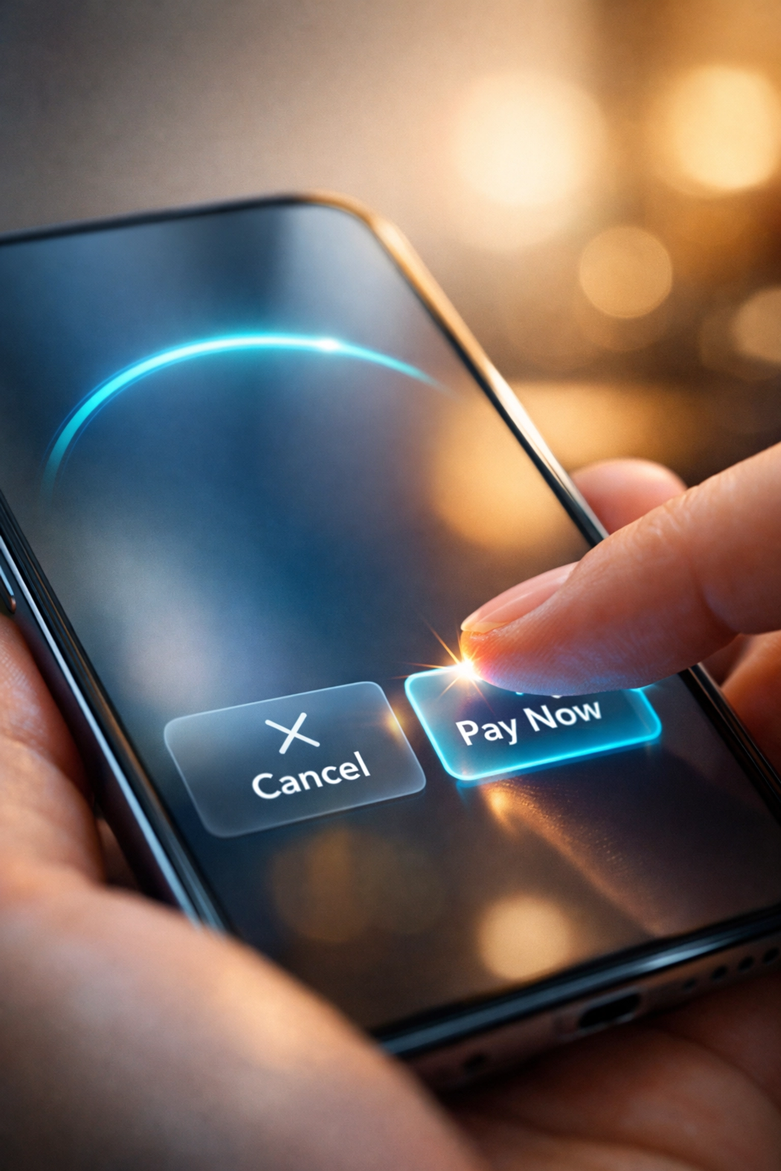 A smartphone screen displaying the Larecoin.ai checkout widget for simple crypto payment integration.